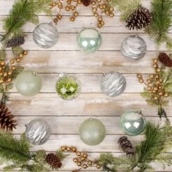 13 In. Mint Xmas Ball Decor Set 9 13 In. Mint Xmas Ball Decor Set -The Home Depot Shop national tree company christmas ornament sets frt100 ah112614 31 1000