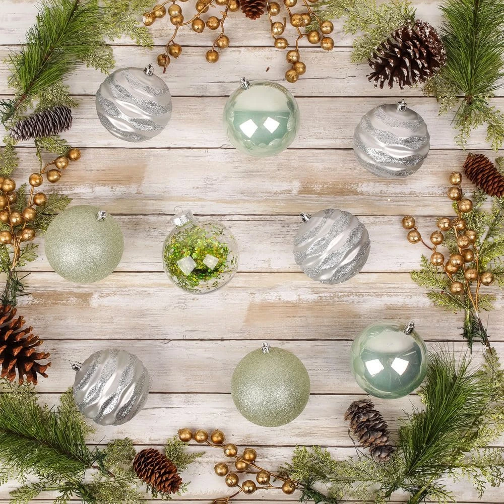 13 In. Mint Xmas Ball Decor Set 5 13 In. Mint Xmas Ball Decor Set - Image 5