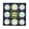 13 In. Mint Xmas Ball Decor Set