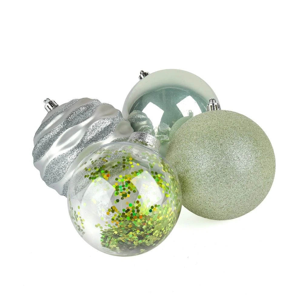 13 In. Mint Xmas Ball Decor Set 2 13 In. Mint Xmas Ball Decor Set - Image 2