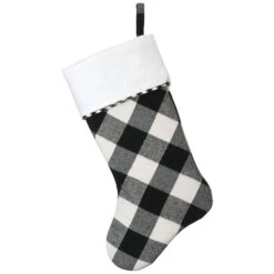 19 In. General Store Plaid Stocking -The Home Depot Shop national tree company christmas stockings ah63 ps94810 1 fa 1000