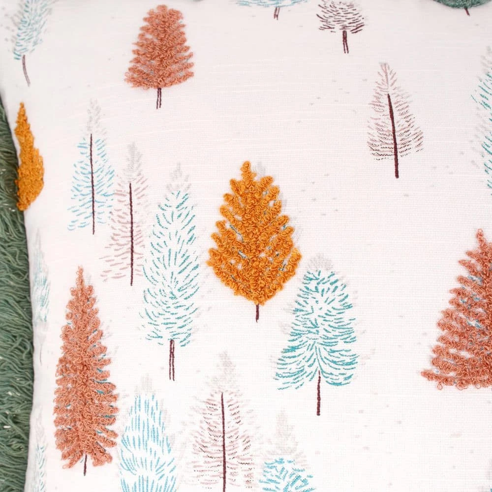 18 In. HGTV Home Collection Whimsical Forest Christmas Pillow 2 18 In. HGTV Home Collection Whimsical Forest Christmas Pillow - Image 2