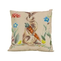 16 In. Bunny With Carrot Easter Pillow