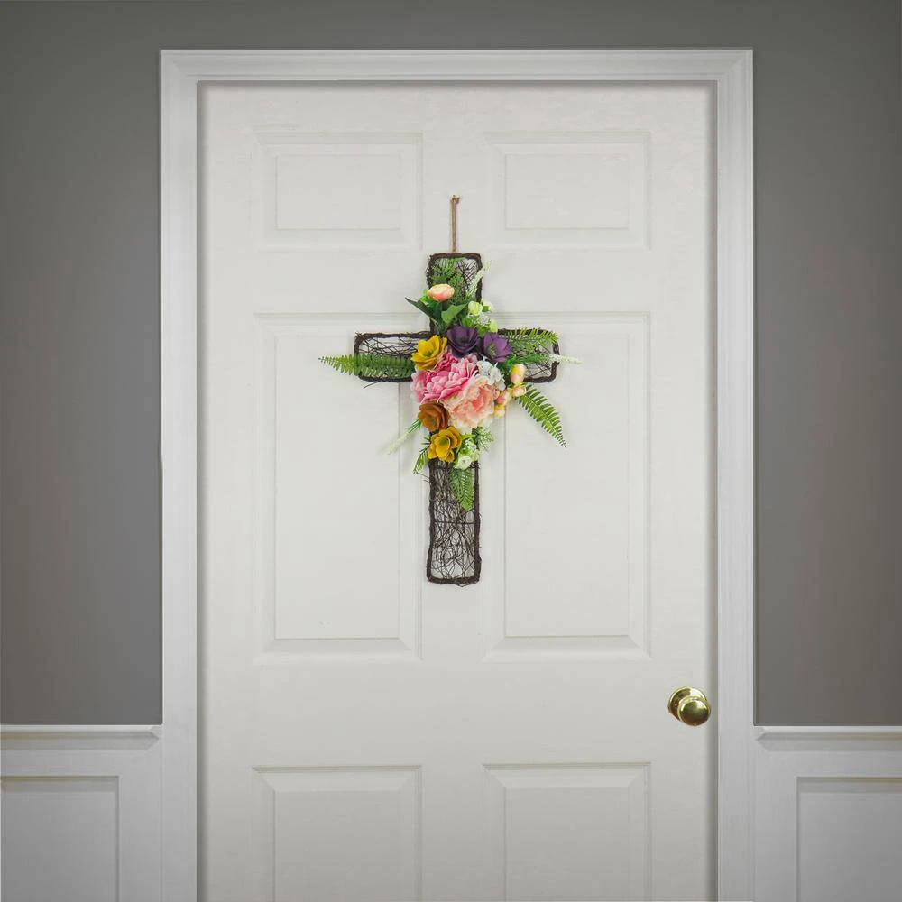 23 In. Floral Easter Cross 3 23 In. Floral Easter Cross - Image 3