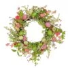 20 In. Flowering Pink And Green Easter Wreath