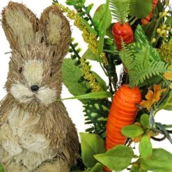 16 In. Bunny On Carrot Decorated Easter Wreath -The Home Depot Shop national tree company easter decorations rae ea8a37250 1 4f 1000