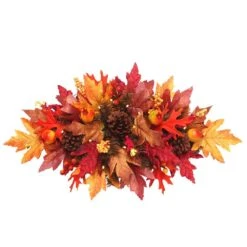 24 In. Maple Centerpiece With Battery Operated LED Lights