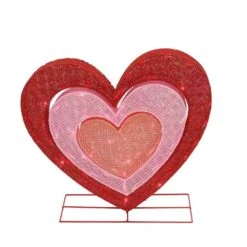 28 In. Valentine's Hearts With LED Lights -The Home Depot Shop national tree company seasonal decorations df 22080007l 4f 1000