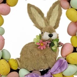 16 " Egg Wreath With Bunny Center -The Home Depot Shop national tree company seasonal decorations eg79 21md103 1 4f 1000
