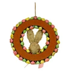 16 " Floral Wreath With Bunny Head Center -The Home Depot Shop national tree company seasonal decorations eg79 21md105 1 1f 1000