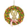 16 " Floral Wreath With Bunny Head Center