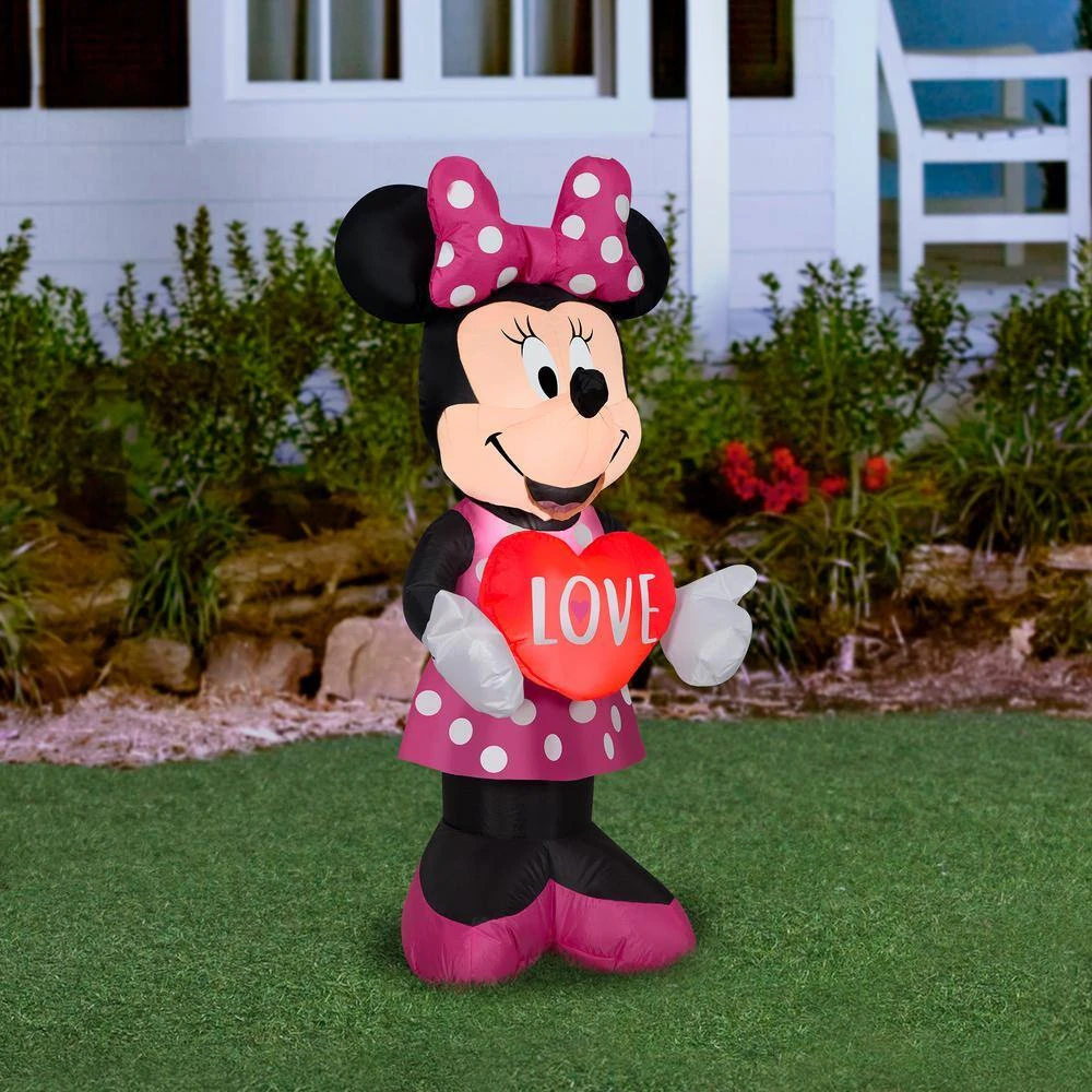42 " Inflatable Valentine's Minnie Mouse 2 42 " Inflatable Valentine's Minnie Mouse - Image 2