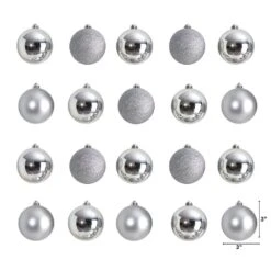 3 In. Shatterproof Holiday Christmas Ornament Set With Re-Useable Storage Container (20-Pack) -The Home Depot Shop nearly natural christmas ornament sets d1056 sv 4f 1000