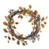 19 In. Harvest Leaf Berries And Twig Artificial Wreath