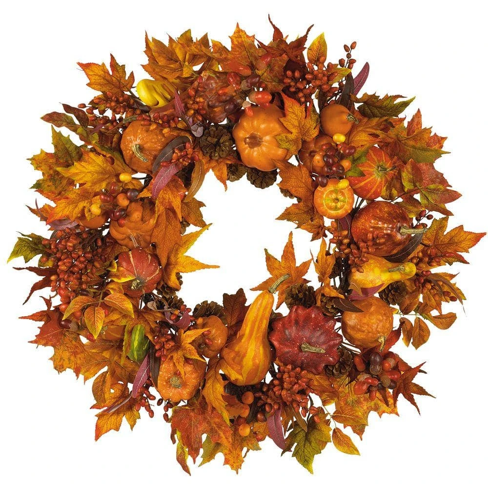 28in. Artificial Harvest Wreath 1 28in. Artificial Harvest Wreath