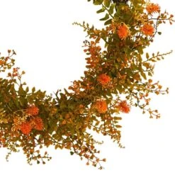 21 In. Autumn Fern Artificial Wreath 8 21 In. Autumn Fern Artificial Wreath -The Home Depot Shop nearly natural fall wreaths w1127 1f 1000