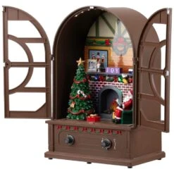 Northlight LED Lighted And Musical Retro Radio With Santa Scene Christmas Decoration-12.5" 13 Northlight LED Lighted And Musical Retro Radio With Santa Scene Christmas Decoration-12.5" -The Home Depot Shop northlight christmas centerpieces 35769679 fa 1000