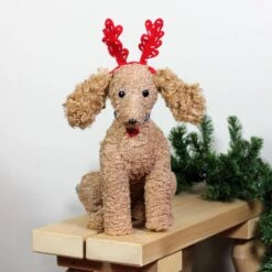 Northlight 15.5 In. Plush Tan Bichon Fris Puppy Dog With Red Antlers Christmas Decoration 5 Northlight 15.5 In. Plush Tan Bichon Fris Puppy Dog With Red Antlers Christmas Decoration -The Home Depot Shop northlight christmas figurines 32913485 31 1000