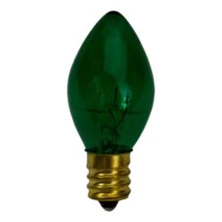 Northlight 4 In. C7 Green Transparent Christmas Replacement Bulbs (Set Of 4) -The Home Depot Shop northlight christmas light bulbs 34316489 4f 1000