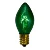Northlight 4 In. C7 Green Transparent Christmas Replacement Bulbs (Set Of 4)