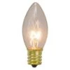 Northlight C9 Clear Transparent White Lights Christmas Replacement Christmas Bulbs (4-Pack)
