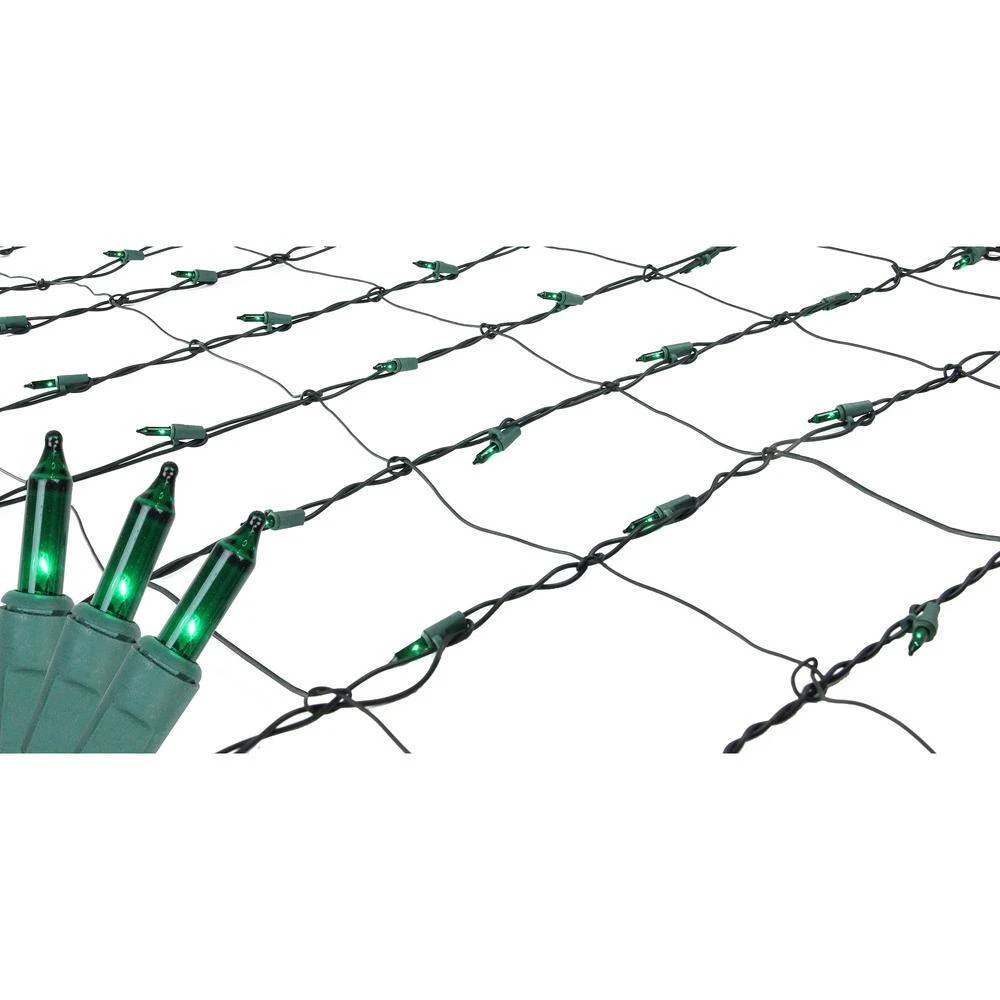 Northlight 4 Ft. X 6 Ft. Green Mini Net Style Christmas Lights With Green Wire 2 Northlight 4 Ft. X 6 Ft. Green Mini Net Style Christmas Lights With Green Wire - Image 2