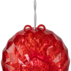 Northlight 20-Count Red LED Hanging Crystal Sphere Ball Outdoor Christmas Decoration -The Home Depot Shop northlight christmas novelty lights 33406581 76 1000
