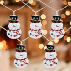 Northlight 4.5 Ft. 10-Count Snowmen With Top Hats LED Christmas Lights - Clear Wire -The Home Depot Shop northlight christmas novelty lights 34337571 31 1000