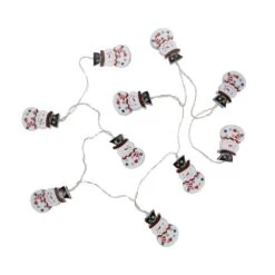 Northlight 4.5 Ft. 10-Count Snowmen With Top Hats LED Christmas Lights - Clear Wire -The Home Depot Shop northlight christmas novelty lights 34337571 4f 1000