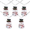 Northlight 4.5 Ft. 10-Count Snowmen With Top Hats LED Christmas Lights - Clear Wire