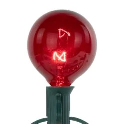 Northlight 10-Count Red G50 Globe Christmas Patio Lights-9ft Green Wire -The Home Depot Shop northlight christmas novelty lights 35167281 1f 1000