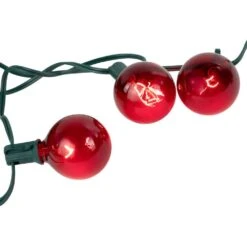 Northlight 10-Count Red G50 Globe Christmas Patio Lights-9ft Green Wire -The Home Depot Shop northlight christmas novelty lights 35167281 44 1000