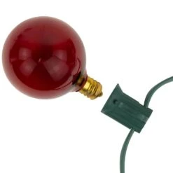 Northlight 10-Count Red G50 Globe Christmas Patio Lights-9ft Green Wire -The Home Depot Shop northlight christmas novelty lights 35167281 fa 1000
