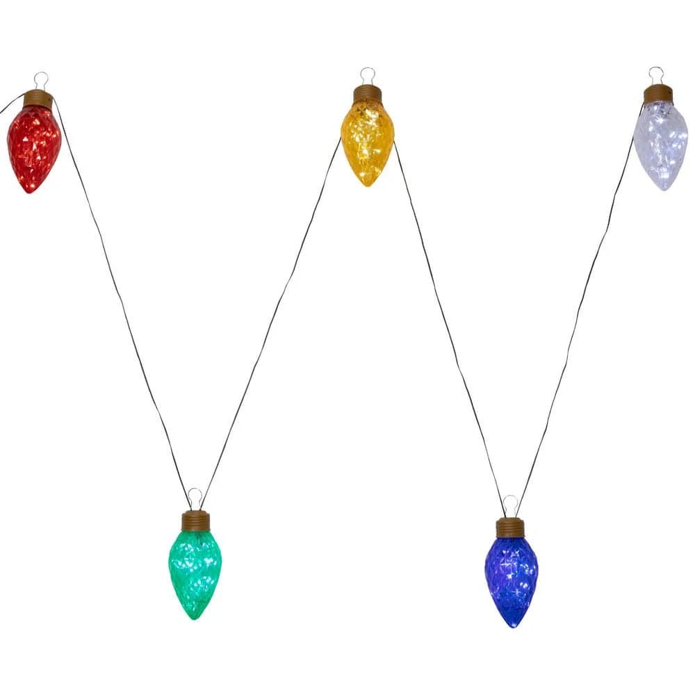 Northlight LED Jumbo C9 Style Commercial Christmas Light Set-12'-Multi-Color-Black Wire-5ct 1 Northlight LED Jumbo C9 Style Commercial Christmas Light Set-12'-Multi-Color-Black Wire-5ct