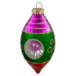 Northlight 4.25 In. (100 Mm) Multi-Color With Retro Reflectors Glass Finial Christmas Ornament Set (3-Count) 7 Northlight 4.25 In. (100 Mm) Multi-Color With Retro Reflectors Glass Finial Christmas Ornament Set (3-Count) -The Home Depot Shop northlight christmas ornament sets 33816715 4f 1000