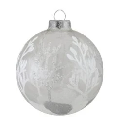 Northlight 3.25 In. (80 Mm) Silver And Clear Glass 2 Christmas Ball Ornaments (4-Pack) -The Home Depot Shop northlight christmas ornament sets 34313340 4f 1000