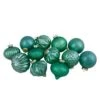 Northlight Green Finial And Glass Ball Christmas Ornaments Set Of 12
