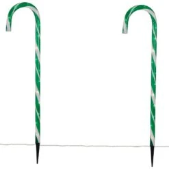 Northlight Lighted Candy Cane Outdoor Christmas Pathway Lights-28"-Green-Set Of 6 10 Northlight Lighted Candy Cane Outdoor Christmas Pathway Lights-28"-Green-Set Of 6 -The Home Depot Shop northlight christmas pathway lights 35765693 1f 1000