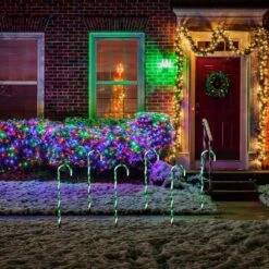 Northlight Lighted Candy Cane Outdoor Christmas Pathway Lights-28"-Green-Set Of 6 9 Northlight Lighted Candy Cane Outdoor Christmas Pathway Lights-28"-Green-Set Of 6 -The Home Depot Shop northlight christmas pathway lights 35765693 4f 1000