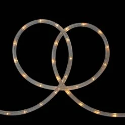 Northlight 18 Ft. Warm White LED Indoor/Outdoor Christmas Rope Lights With 2 In. Bulb Spacing -The Home Depot Shop northlight christmas rope lights 33406531 4f 1000