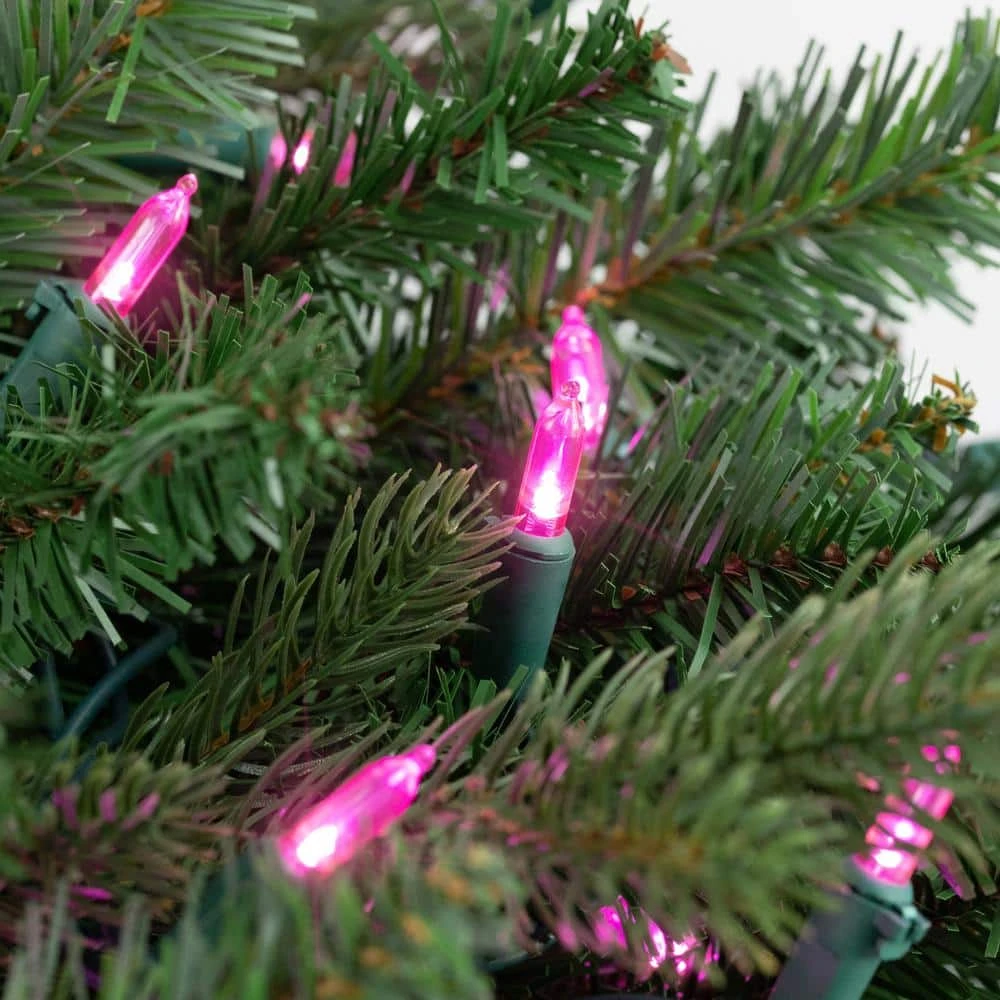 Northlight Set Of 100 Pink LED Mini Christmas Lights - Green Wire 3 Northlight Set Of 100 Pink LED Mini Christmas Lights - Green Wire - Image 3