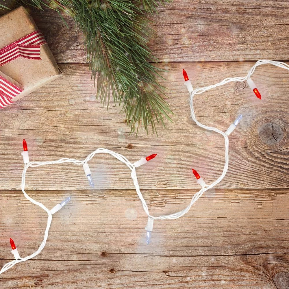 Northlight Set Of 100 Red And Pure White LED Mini Christmas Lights - White Wire 3 Northlight Set Of 100 Red And Pure White LED Mini Christmas Lights - White Wire - Image 3
