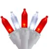 Northlight Set Of 100 Red And Pure White LED Mini Christmas Lights - White Wire