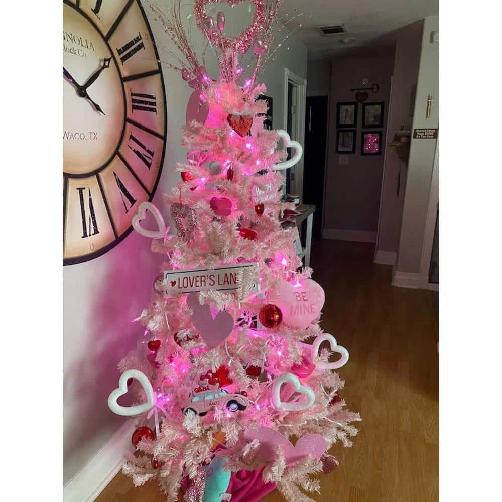 Northlight Set Of 50 Pink LED Mini Christmas Lights With Green Wire 3 Northlight Set Of 50 Pink LED Mini Christmas Lights With Green Wire - Image 3