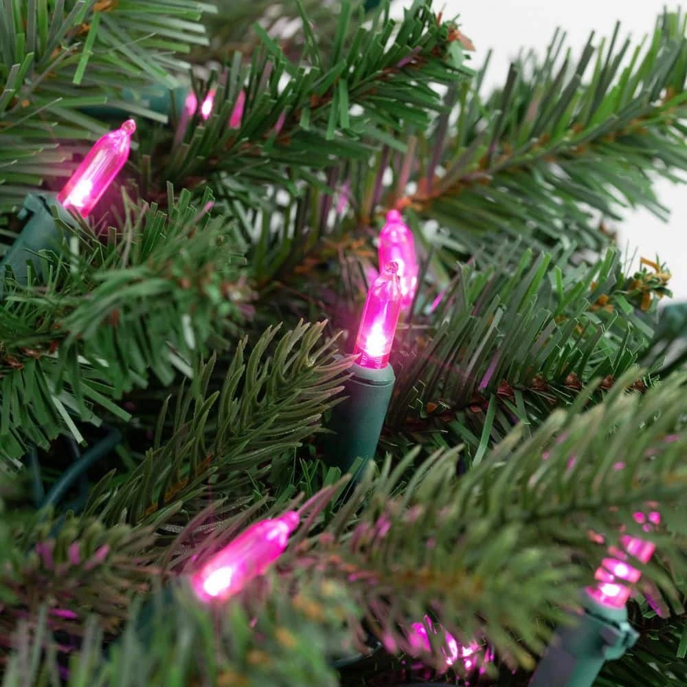 Northlight Set Of 50 Pink LED Mini Christmas Lights With Green Wire 7 Northlight Set Of 50 Pink LED Mini Christmas Lights With Green Wire - Image 7