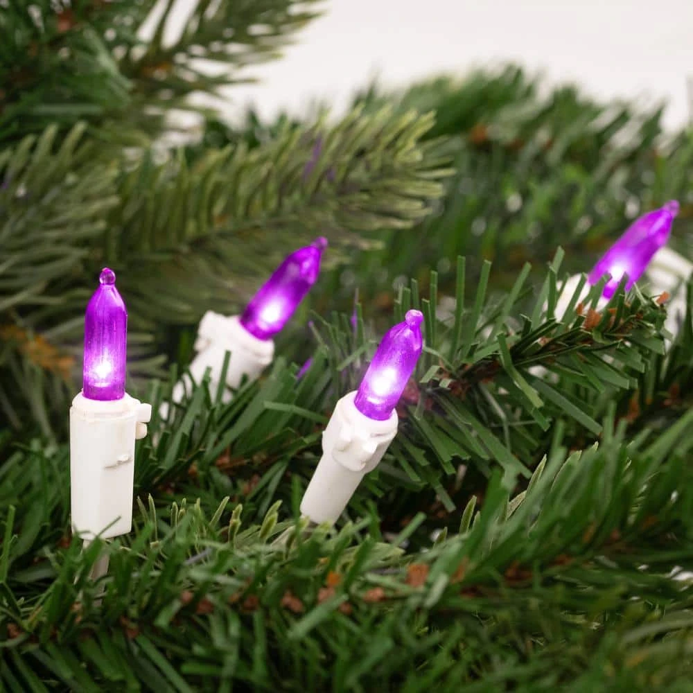 Northlight Set Of 50 Purple LED Mini Christmas Lights With White Wire 5 Northlight Set Of 50 Purple LED Mini Christmas Lights With White Wire - Image 5