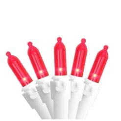 Northlight Set Of 50 Red LED Mini Christmas Lights With White Wire