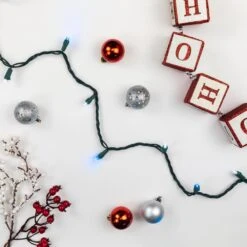 Northlight Set Of 50 Blue And White LED Wide Angle Christmas Lights - Green Wire 9 Northlight Set Of 50 Blue And White LED Wide Angle Christmas Lights - Green Wire -The Home Depot Shop northlight christmas string lights 32608179 31 1000