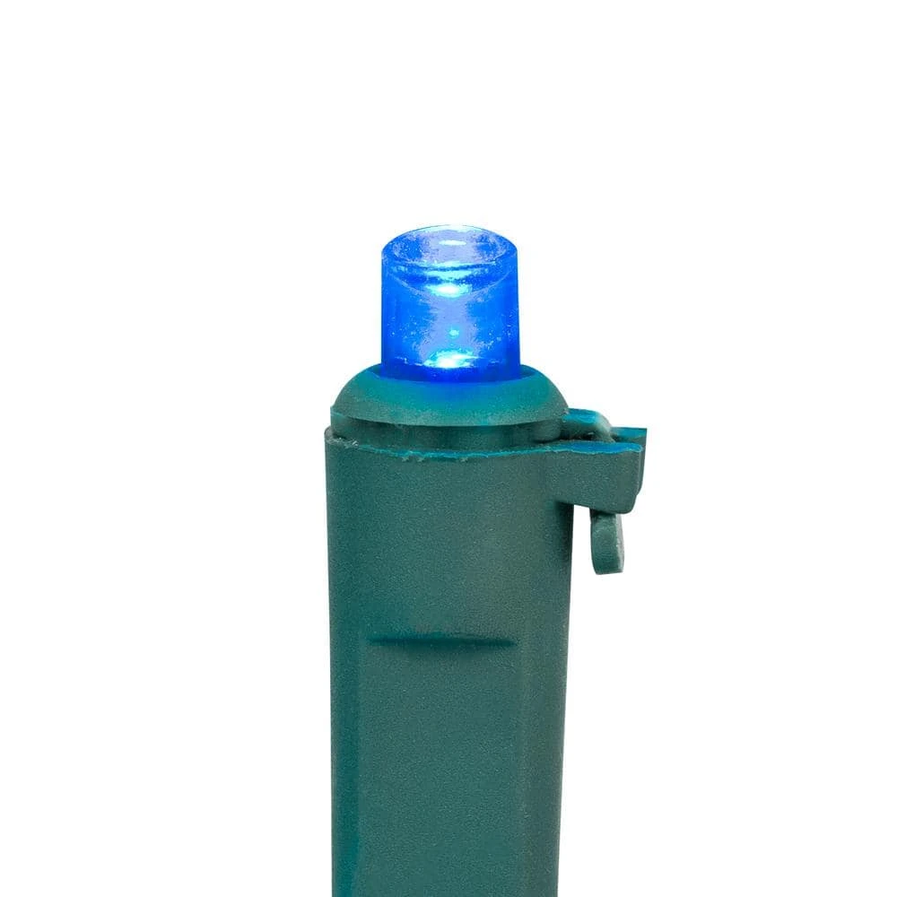 Northlight Set Of 50 Blue And White LED Wide Angle Christmas Lights - Green Wire 3 Northlight Set Of 50 Blue And White LED Wide Angle Christmas Lights - Green Wire - Image 3