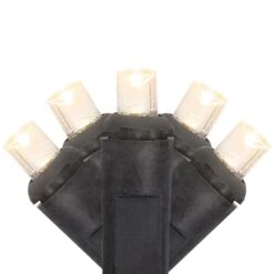 Northlight Set Of 50 Warm White LED Wide Angle Christmas Lights - Black Wire